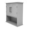 Flash Furniture Vega Wall Mounted Bathroom Medicine Cabinet Storage Organizer w/Two Magnetic Closure Doors FS-VEGA-BATH-5-GY-GG - alternate 2